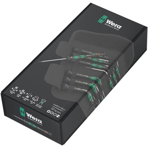 סט מברגים אוניברסלי Kraftform Micro 12 ליישומים אלקטרוניים