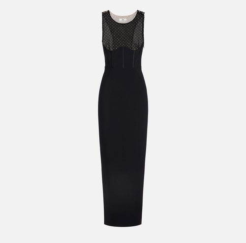 Red Carpet dress in lightweight crêpe fabric with elastic straps