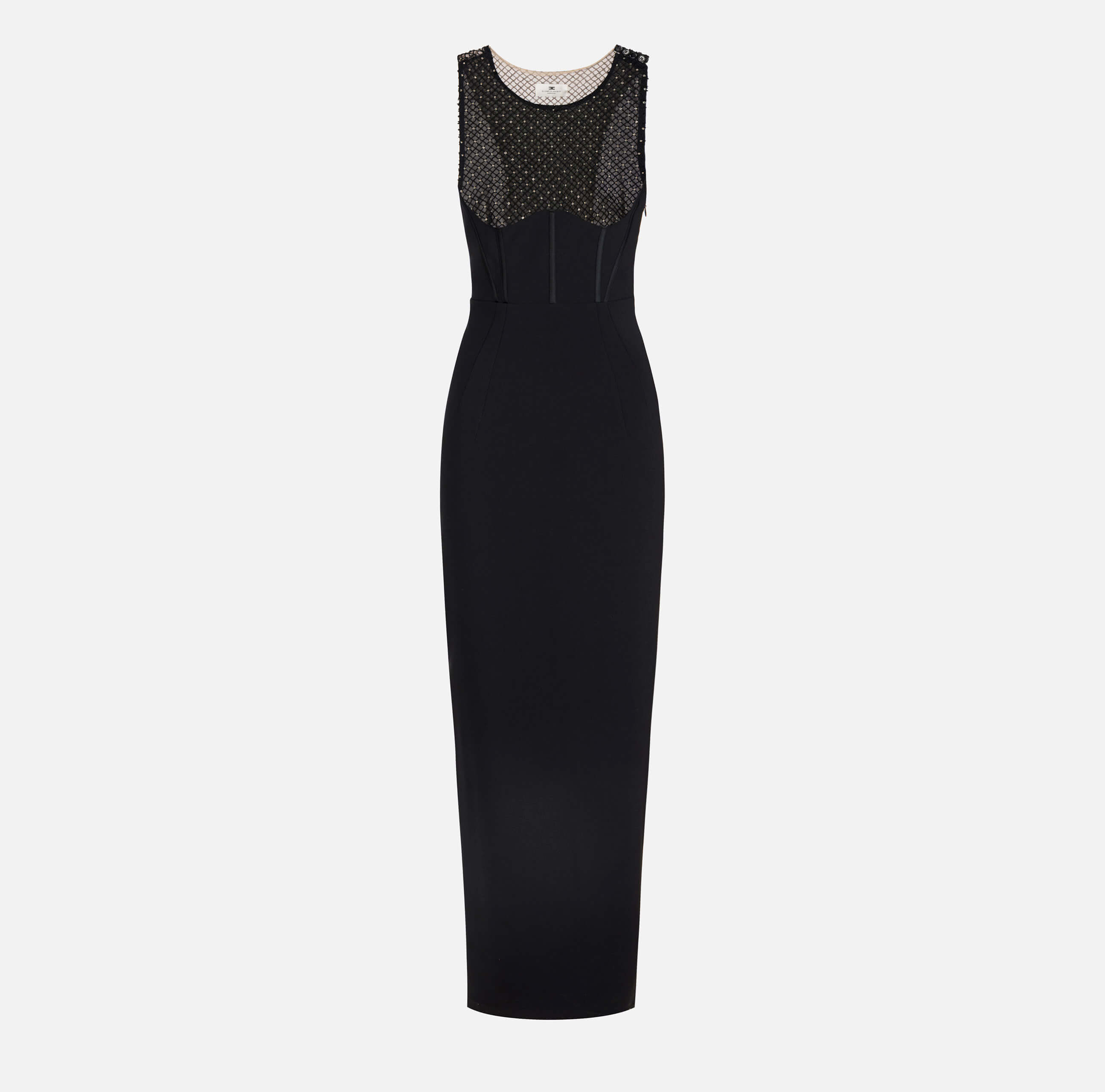 Red Carpet dress in lightweight crêpe fabric with elastic straps