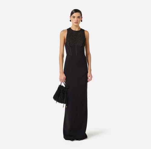 Red Carpet dress in lightweight crêpe fabric with elastic straps