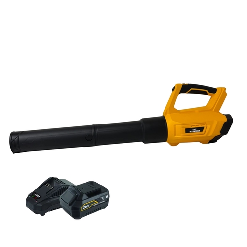 מפוח עלים נטען 20V + סוללה 4A + מטען מהיר מהירות: 15,000-20,000 סל