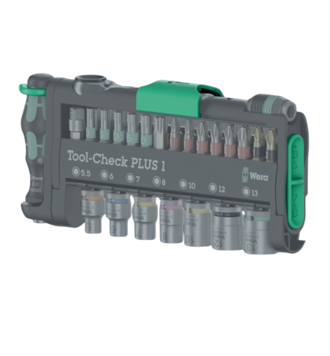 סט בוקסות וביטים 1/4 39 חלקים Tool-Check PLUS מבית WERA