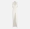 Red Carpet dress in lightweight crêpe fabric with satin lapels