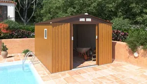 מחסן גינה מתכת דמוי עץ SUPER GARDEN 2.77X3.19 W910