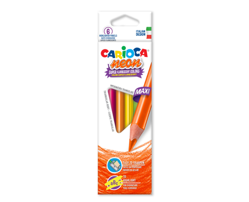 סט 6 צבעי עפרון זוהרים CARIOCA 42809
