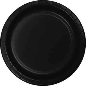 צלחות נייר 9 שחור - 24 יח