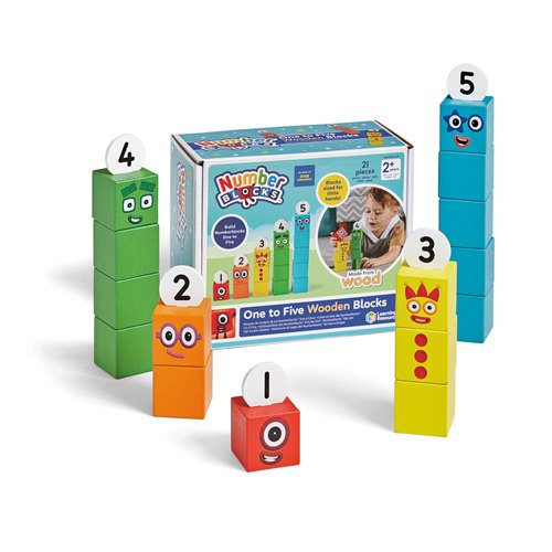 קוביות עץ נאמברבלוקס 1 עד 5 (21 חלקים)