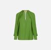 Blouse in viscose georgette fabric with jewel detail