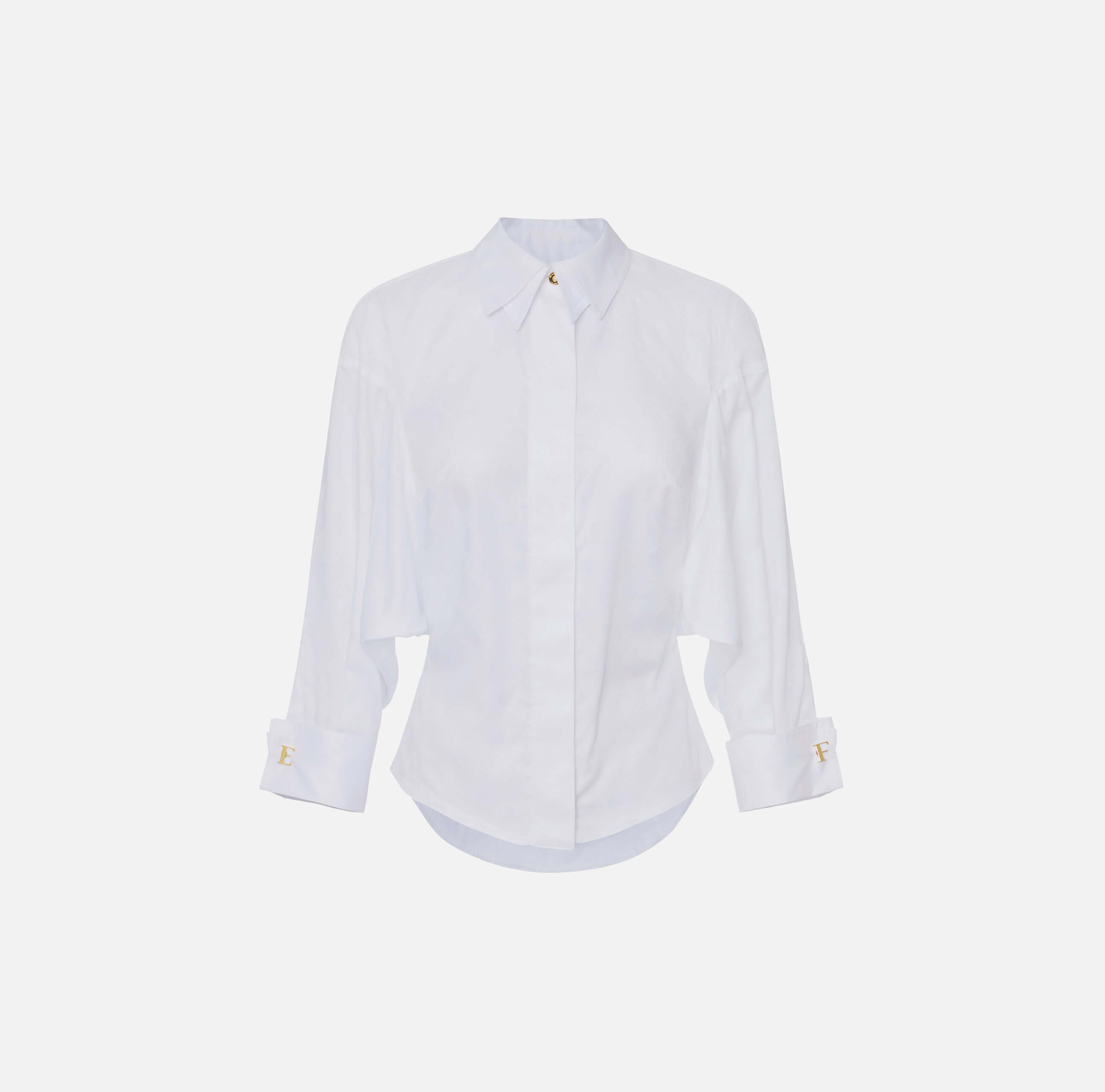 Jacquard cotton shirt with cufflinks
