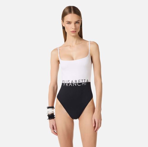 Lycra swimsuit with logo