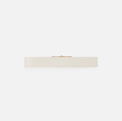 Leather belt with logo detail