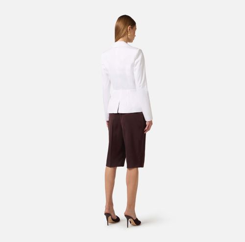 Cotton gabardine jacket with cargo pockets