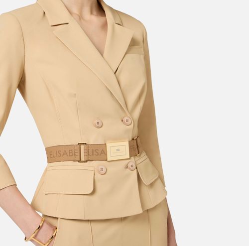Technical bi-elastic fabric jacket