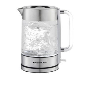 קומקום זכוכית חשמלי 1.7 ליטר LED דגם KitchenChef 5231