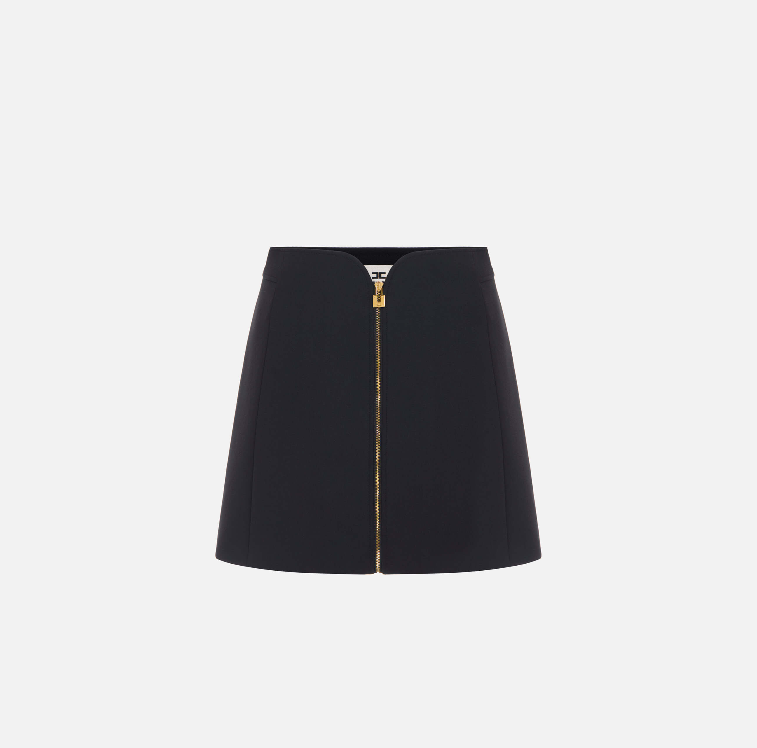 Miniskirt in double layer stretch crêpe fabric