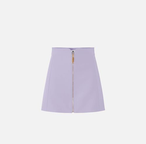 Miniskirt in double layer stretch crêpe fabric