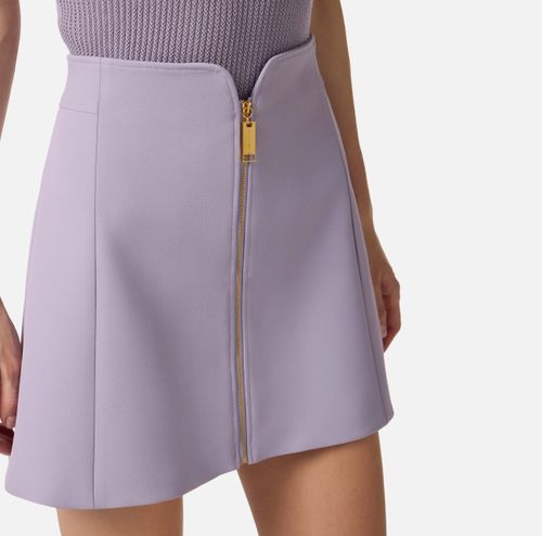 Miniskirt in double layer stretch crêpe fabric