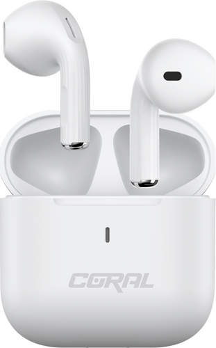 אוזניות אלחוטיות CORAL SLIM TWS - צבע לבן