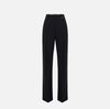 Trousers in lightweight crêpe fabric with logo charm