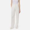 Trousers in lightweight crêpe fabric with logo charm