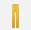 Trousers in lightweight crêpe fabric with logo charm