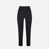 Trousers in double layer stretch crêpe fabric with embroidered logo