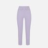 Trousers in double layer stretch crêpe fabric with embroidered logo