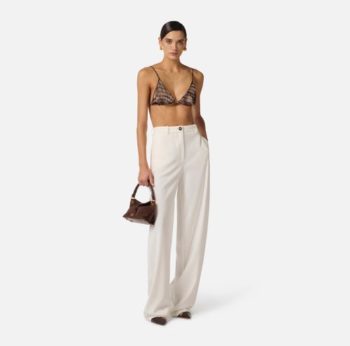 Lightweight crêpe fabric trousers