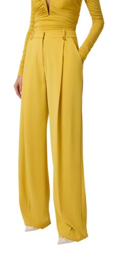 Lightweight crêpe fabric trousers