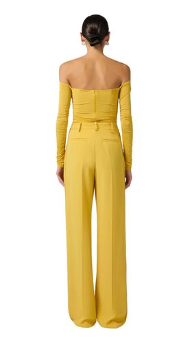 Lightweight crêpe fabric trousers