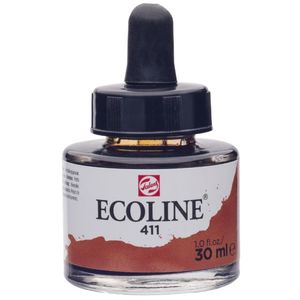 צבע מים נוזלי אקוליין 30 מ"ל Burnt Sienna 411 