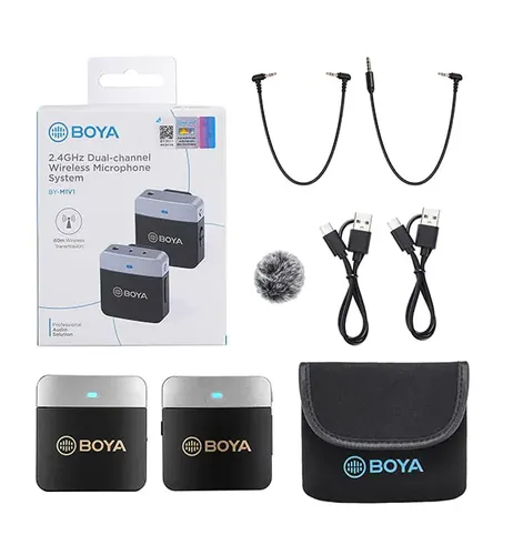 מיקרופון דש אלחוטי למצלמה מקצועית Boya BY-M1V1