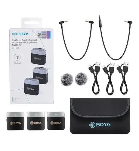 מיקרופון דש אלחוטי למצלמה מקצועית Boya BY-M1V2
