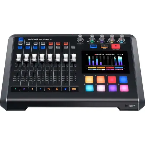 מיקסר הקלטה לפודקאסט TASCAM Mixcast 4