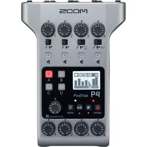 מקליט פודקאסט נייד Zoom PodTrak P4
