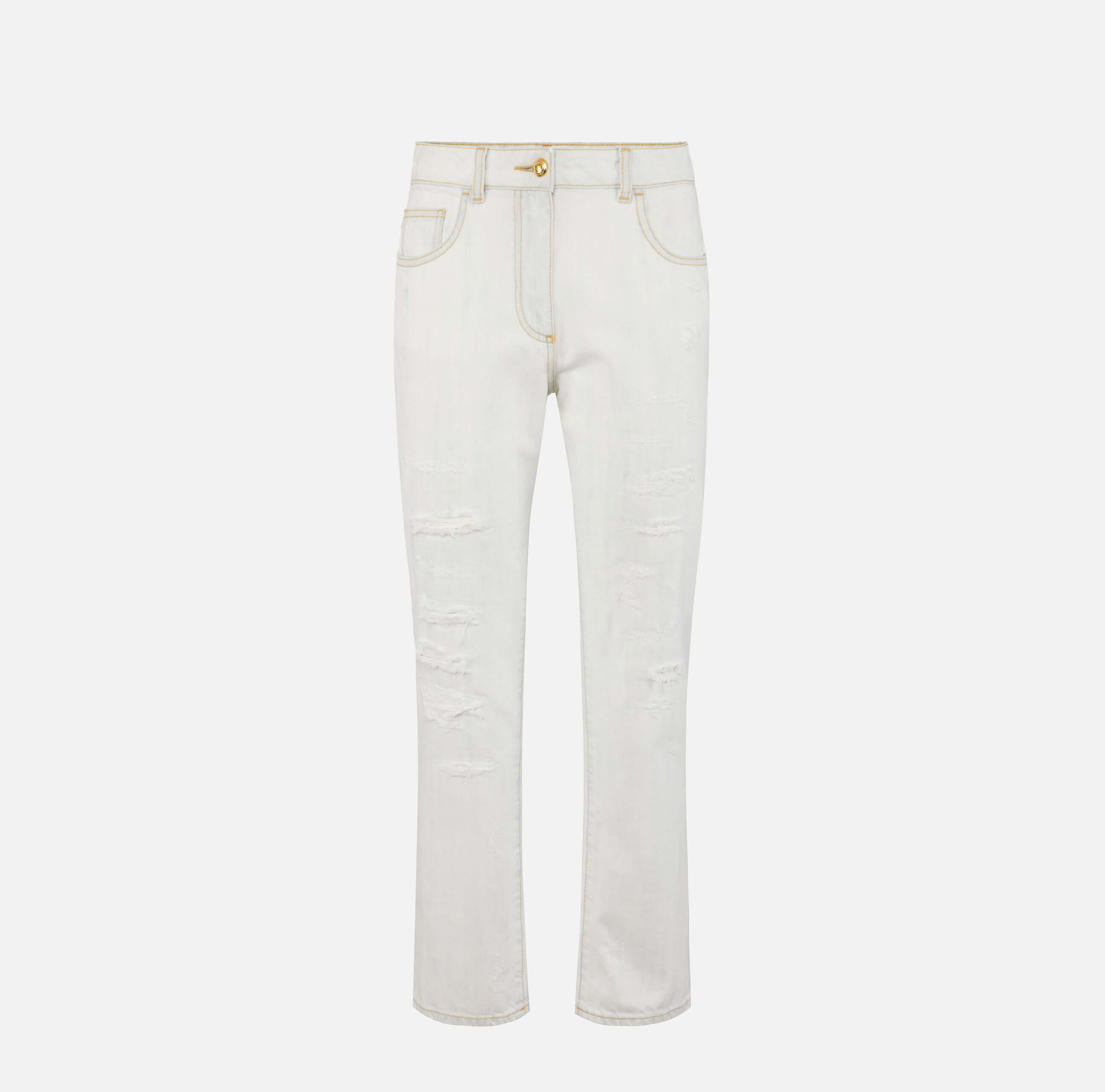 Jeans with distressed details