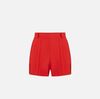 Shorts in lightweight crêpe fabric with raw-edge fabric