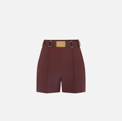 Shorts in technical bi-elastic fabric with belt