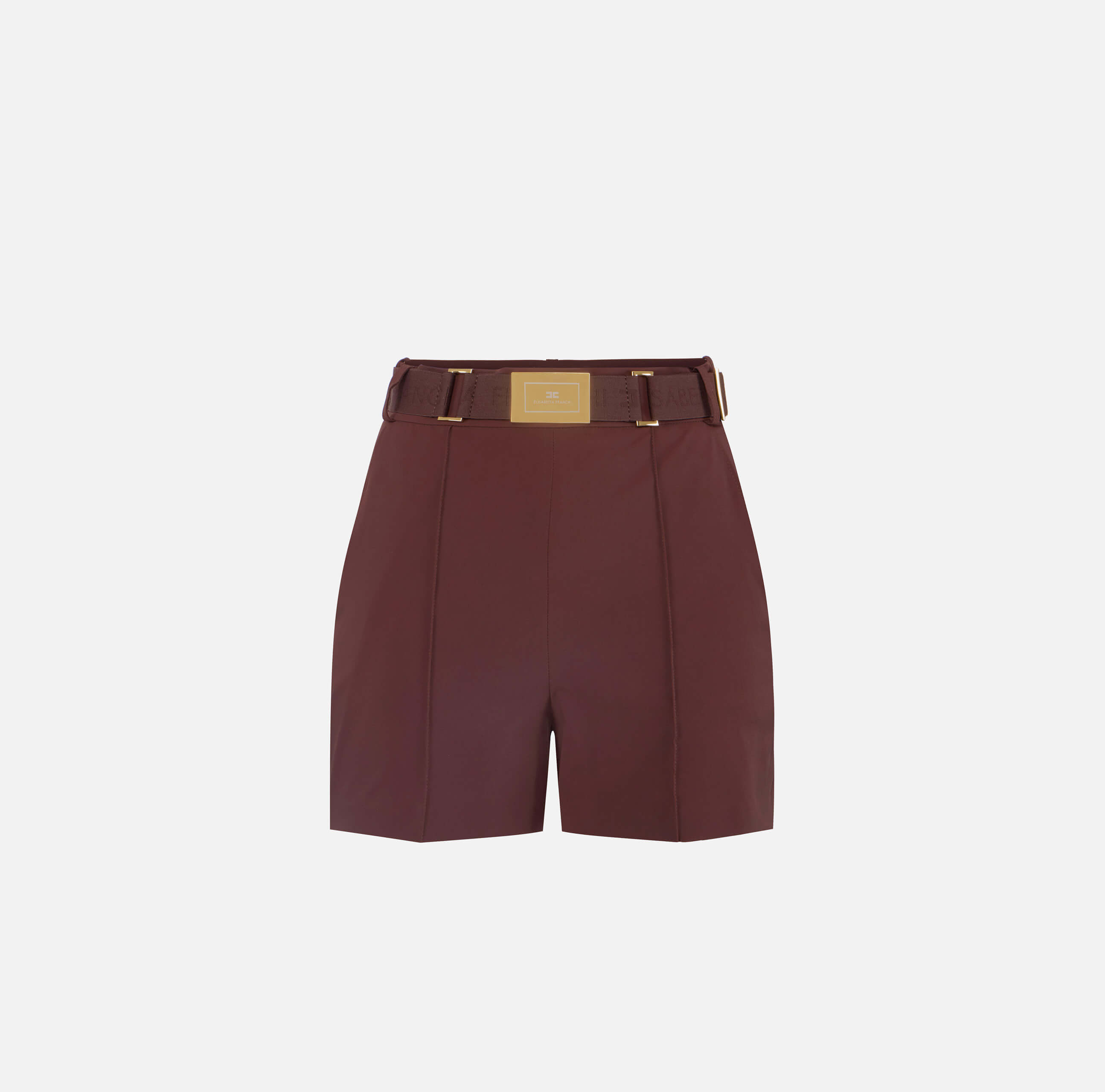 Shorts in technical bi-elastic fabric with belt