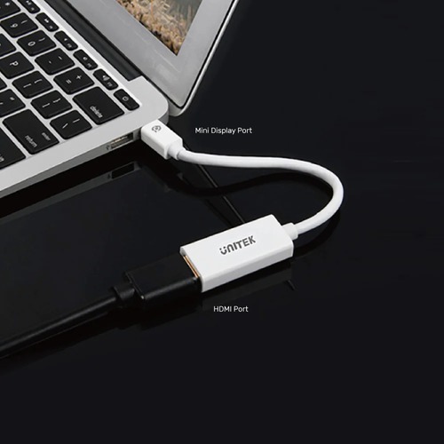 מתאם Mini Display Port לחיבור HDMI באיכות Unitek 4K 