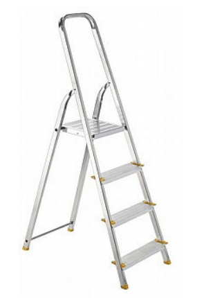 סולם אלומיניום 4 שלבים SMITH 150220-002 – בטיחות בתקן אירופאי EN131 -