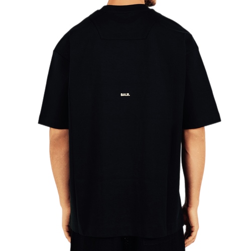חולצה BALR מידות XS-XXL לגברים בגוון שחור עם לוגו משולש
