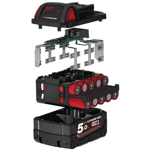 סוללת ליתיום Milwaukee M18 B5 18V 5.0Ah REDLITHIUM – מק