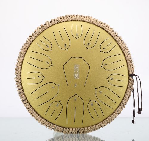 תוף לשונות הכי שווה בארץ HLURU THS15-14 Golden Steel Tongue Drum 14