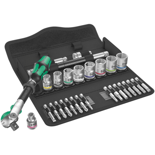 סט ראצ'ט ובוקסות 3/8 אינץ' 29 חלקים | מטרי – 8100 SB 6 Zyklop Speed Ratchet Set – Wera