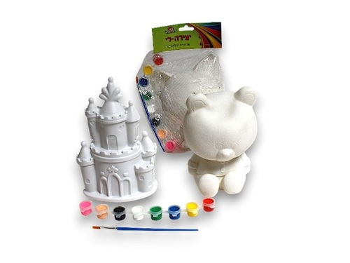 ערכת יצירה לצביעה – קופת חיסכון מפלסטיק קשיח כ-20 ס