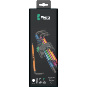 סט מפתחות אלן מטרי 9 חלקים – 950/9 Hex-Plus Multicolour 1 SB – Wera