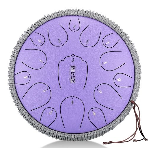 תוף לשונות הכי שווה בארץ HLURU THL15-13 Lavender Steel Tongue Drum 13