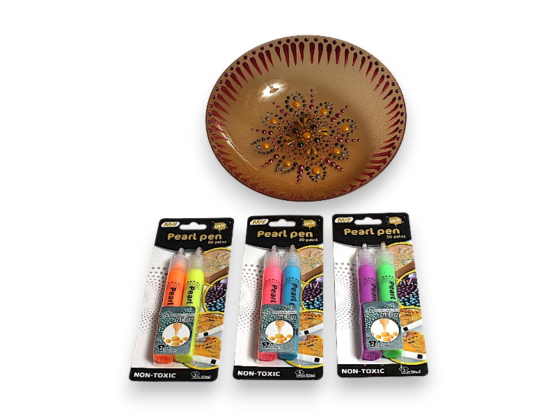 6 צבעי פנינה תלת־ממדיים ניאון – 6×20 מ"ל