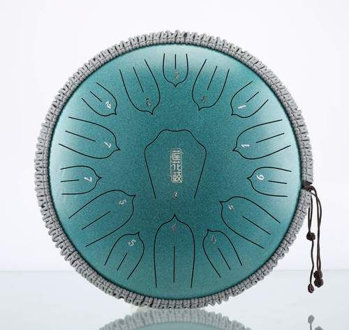 תוף לשונות הכי שווה בארץ HLURU THS15-14 Malachite Steel Tongue Drum 14